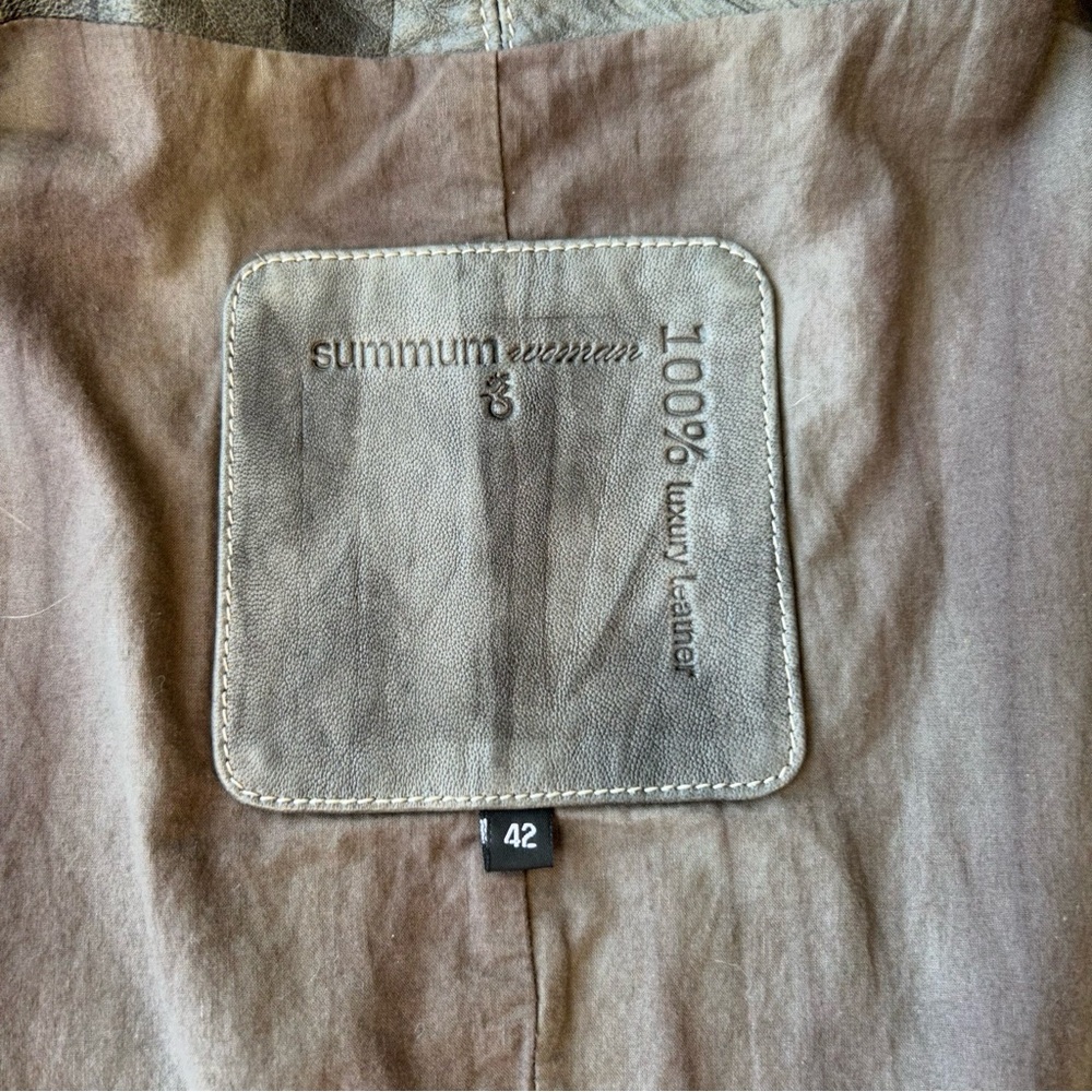 Summum Distressed Luxury Soft Leather Moto Jacket - Picture 10 of 15